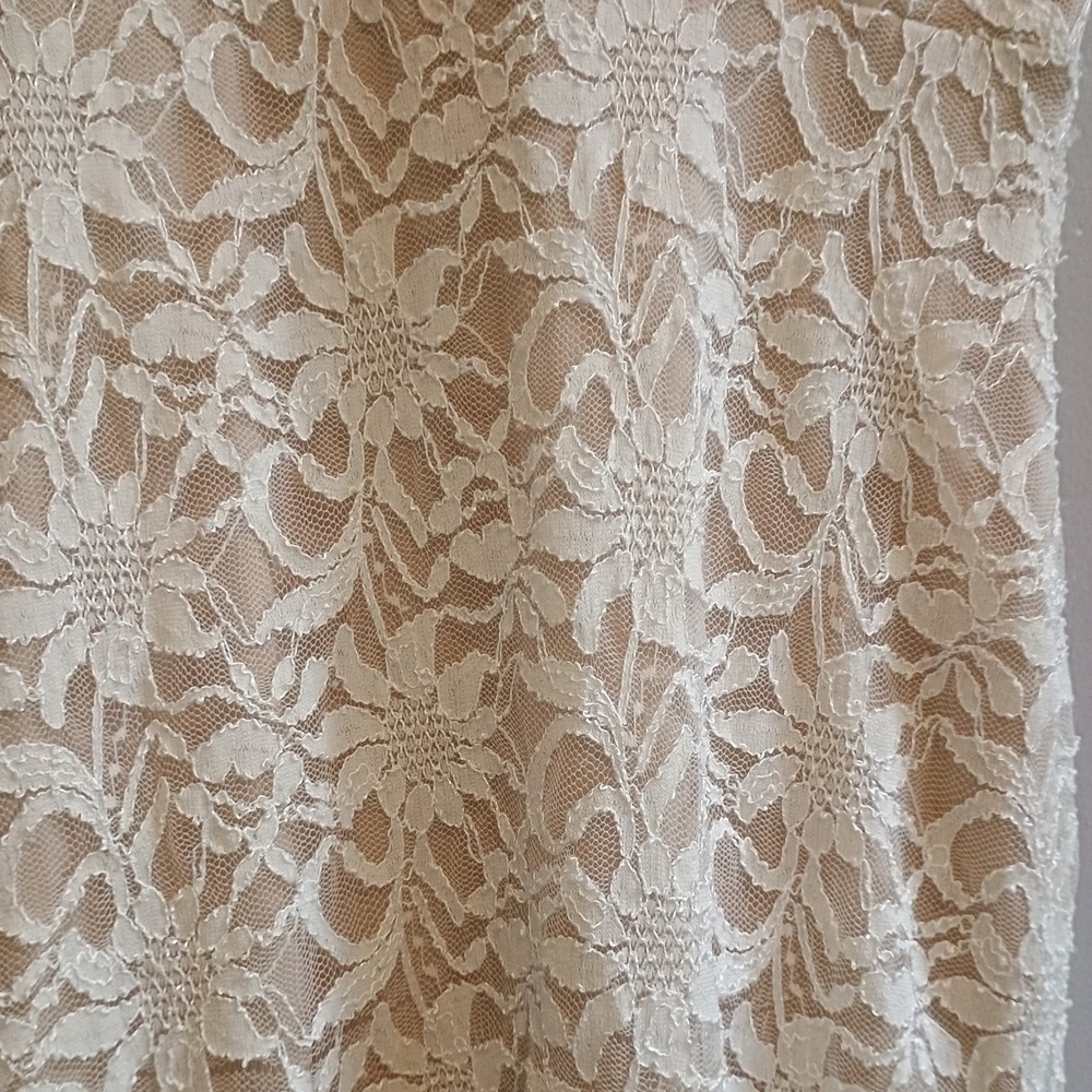 Jump Apparel Ivory Lace Dress XS Open Back Sleeveless Cocktail Party Wedding - Picture 7 of 16